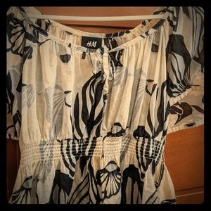 H&M peplum style sheer top!